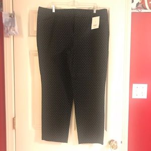 Black and white dress pants